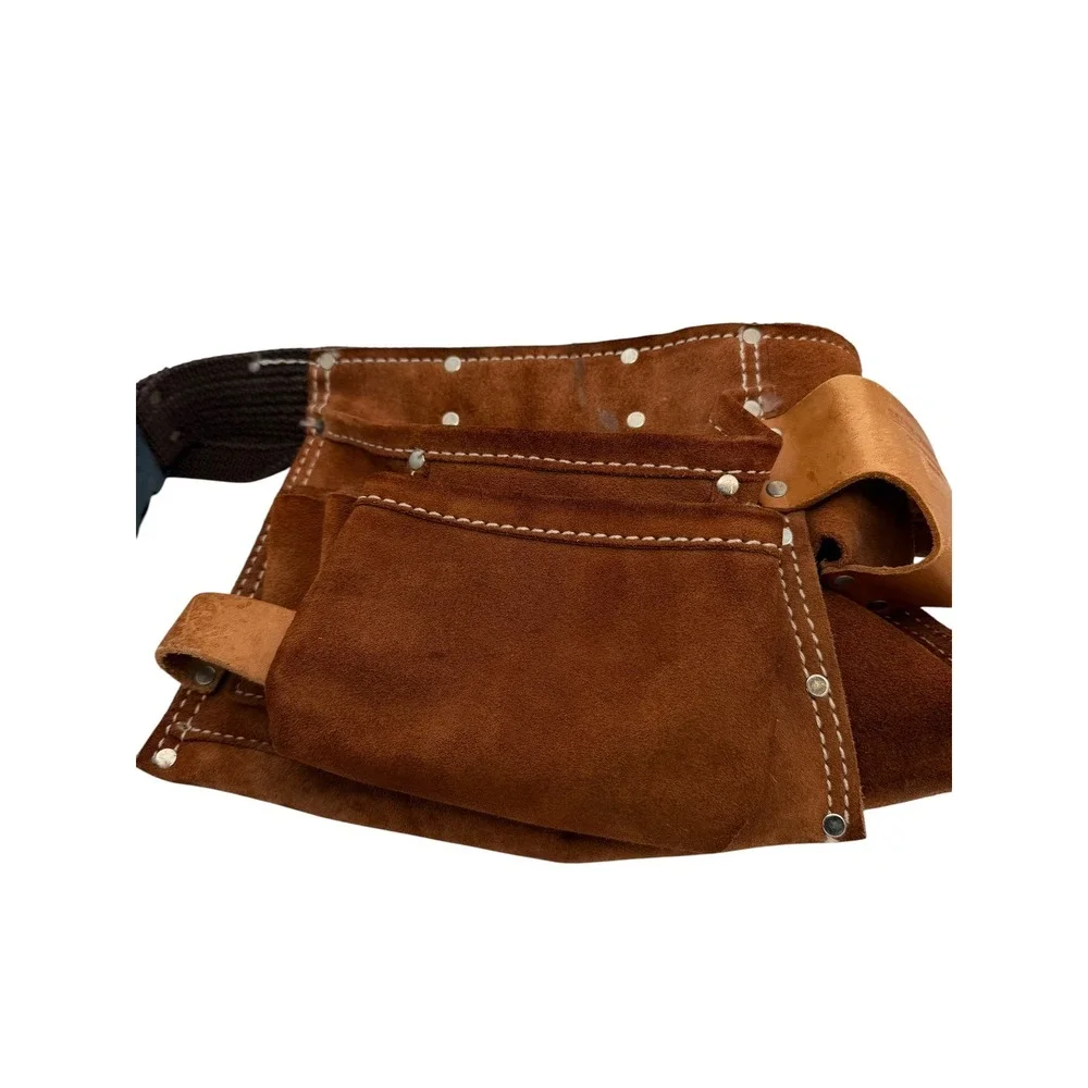 Vintage Sears Craftsman Brown Heavy Split Cowhide Leather Tool Belt 937517 Mens